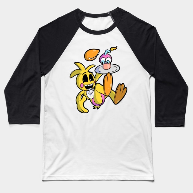 Toy Chica Baseball T-Shirt by pembrokewkorgi